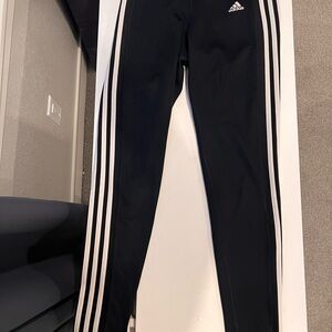 Adidas Black Joggers White Stripes. Climate lite